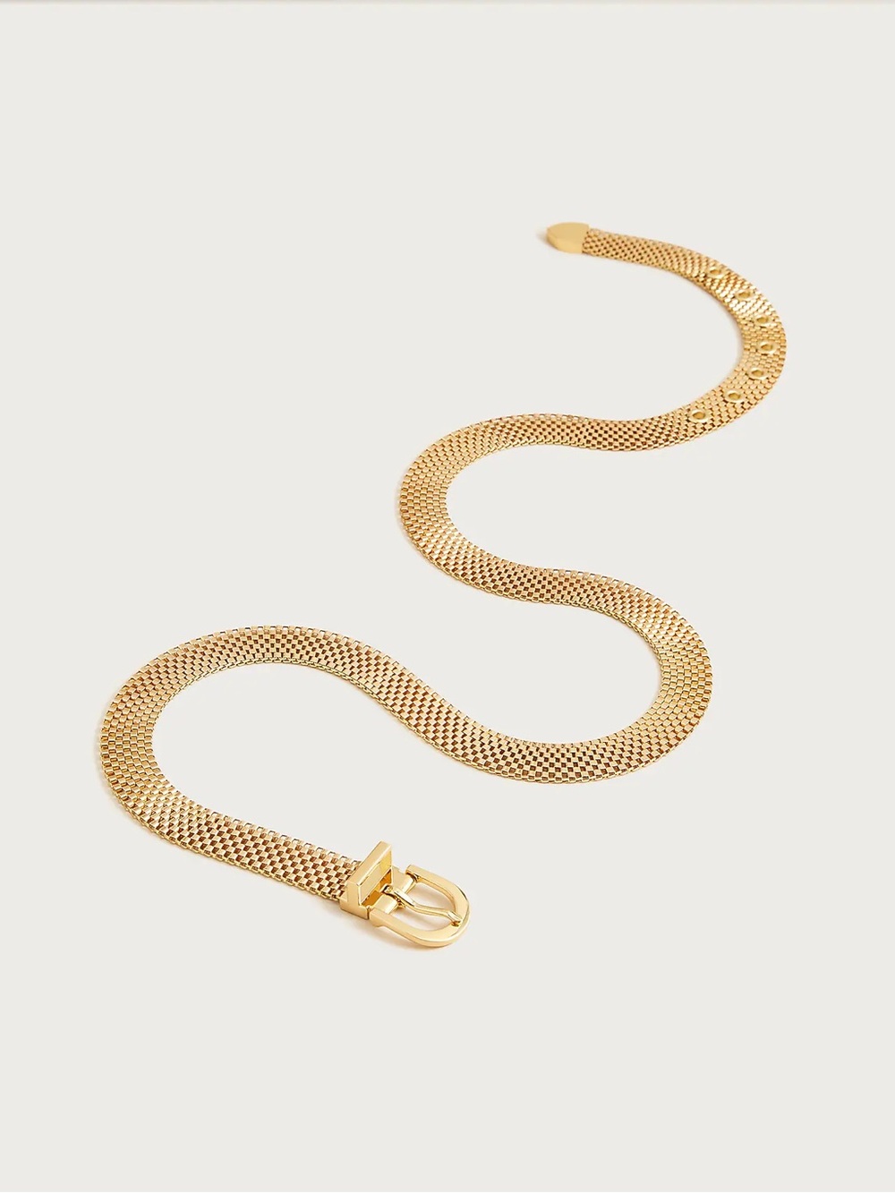 J. Crew Gold Mesh Herringbone Belt